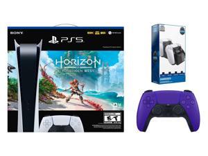 Sony PlayStation 5 Digital Edition Horizon Forbidden West Bundle with Extra Controller and Charging Dock  Galactic Purple