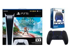 Sony PlayStation 5 Digital Edition Horizon Forbidden West Bundle with Extra Controller and Accessory Kit  Midnight Black
