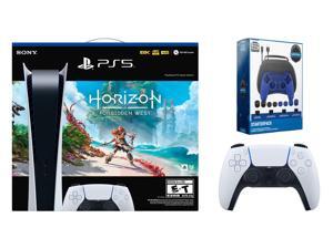Sony PlayStation 5 Digital Edition Horizon Forbidden West Bundle with Extra Controller and Accessory Kit  Glacier White