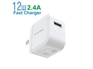 ALICHIE USB charger,12W fast charger USB-A USB adapter phone charger Foldable Plug Power Adapter,Compatible with iPhone 13, iPhone 12,iPhone XS/ X / 8 / 8 Plus / 7 / 6S / 6S Plus, iPad, Samsung Galaxy
