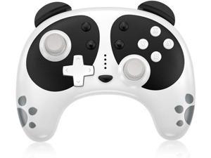 WISDUM Wireless Pro Controller for Nintendo Switch Panda Switch Controller with NFC Wake-up Function Compatible with Switch Lite PC Support Motion Control Turbo Vibration