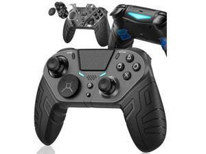 WISDUM Wireless Game PS4 Gamepad Controller For PS4 EliteSlimPro Console For Dualshock 4 Gamepad With Programmable Back Button Support PC Black