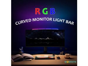 (2 Packs) Curved Monitor Light Bar for Curved Monitor,3 Modes RGB Backlight for Gaming, Monitor Lights with Wireless Remote Control, Computer Light with Steppes Dimming, Monitor Lamp Carry