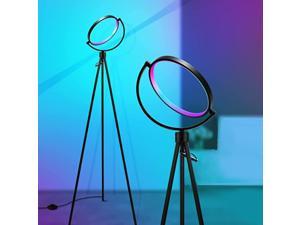 RGB Modern LED Tripod Ring Standing Floor Lamp