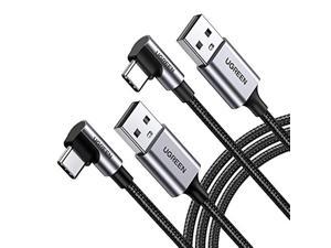 UGREEN USB Type C Cable Lshape nylon braided 3A quick charge Quick Charge 3020 56K register mounting Xperia XZ XZ2  LG G5 G6 V20 etc compatible 2m2 pcs