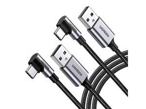 UGREEN USB Type C cable Lshaped nylon knitting 3A quick charge Quick Charge 30  20 compatible 56K register mounting Xperia XZ XZ2 Samsung S9 S8 Huawei P9 Mate 9 LG G5 G6 V20 etc compatible 2 p