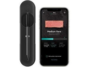Yummly YTE000W5KB Premium Wireless Smart Meat Thermometer with Long Range Bluetooth Connectivity and Assisted Cooking, 1, Black
