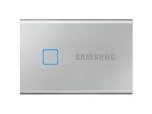 SAMSUNG T7 Touch Portable SSD 500GB - Up to 1050MB/s - USB 3.2 External Solid State Drive, Silver (MU-PC500S/WW)