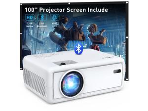 Mini Projector, 720P HD Portable Projector, 1080P Small WiFi Projector with 100" Projector Screen, 240" LCD Display Compatible with Fire Stick ,HDMI, VGA, USB, TVBox, Laptop, DVD