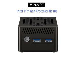 Neosmay Mini PC Intel 11th Gen Celeron N5105 Upto 2.9GHz 8GB RAM128GB M.2 SSD Windows 11 pro  Intel UHD Graphics Desktop Computer Dual Screen Display WiFi 6 Gigabit Ethernet Bluetooth 5.0
