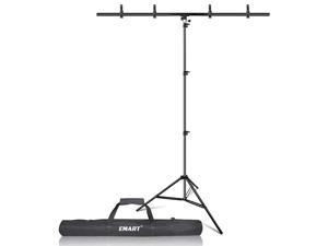EMART T-Shape Portable Background Backdrop Support Stand Kit 5ft Wide 8.5ft Tall Adjustable Photo Backdrop Stand with 4 Spring Clamps