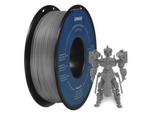 Longer PLA 3D Printer Filament, 1kg Spool, Gray, 1.75mm PLA Filament, Dimensional Accuracy +/- 0.03 mm