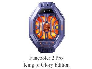 Black Shark funcooler 2 Pro King of Glory Edition Phone Cooler with Display Temperature Radiator for 263346 inches iOSAndroid Semiconductor Heatsink Cooling Fan in 1 Second for Blackshark 4 5 Pro