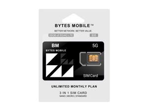 $35/Month Unlimited Monthly Plan from Bytes Mobile | Unlimited Talk, Text and Data | 35GB of 5G, 4G LTE Data | 3 in 1 5G, 4G LTE SIM | Better Network | Better Value