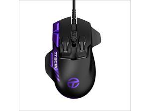 Swiftpoint Tracer Wired Gaming Mouse: 13 Programmable Buttons, 2 Pressure Sensors, Side Buttons, 12000 DPI, Mechanical Switches, Onboard Memory, 16 Game Profiles, RGB, Purple/Black for PC & Mac Gamers