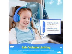 Kids Headphones NPET KH10 85dB94dB Volume Control Sharing Function Mic 35mm Jack Wired OnEar Headset for ChildrenTeensBoysGirlsSmartphonesTabletSchoolAirplane TravelPlane