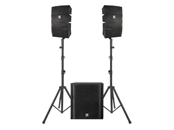 : PRORECK Club 3000 12-Inch 4000w DJ Powered PA Speaker System  Combo Set with Bluetooth USB Drive Read Function SD Card Remote Control,Two  subwoofers and 8 line Array Speakers Set for Church