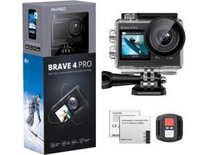 AKASO Brave 4 Pro 4K30FPS Action Camera - 131ft Waterproof Camera with Touch Screen Advanced EIS Remote Control 5X Zoom Underwater Camera Support External Mic