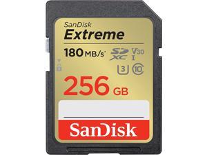 SanDisk 256GB Extreme SDXC UHS-I/U3 Class 10 V30 Memory Card, Speed Up to 180MB/s (SDSDXVV-256G-GNCIN)