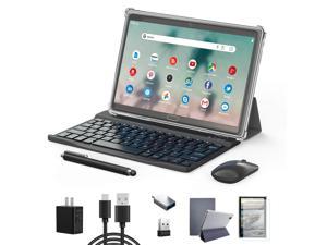 Tablet 10 Inch 2 in 1 Android Tablets with Keyboard Pen Mouse, Dual SIM Slot 4G Cellular,1.6Hz Octa-Core Processor, 4GB RAM 64GB ROM 13+5MP Camera WiFi Bluetooth, Google Tablet PC, GPS,OTG, 6000mAh Br