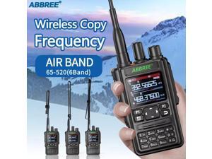 ABBREE AR-869 Walkie Talkie Bluetooth Program GPS Transceiver 136-520Mhz FM AM All Band Wireless Copy Frequency USB Ham Radio
