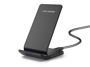 Wireless Charger for Mobile Phone Bracket with USB-C Port 15W Fast Charging Suitable QC3.0/QC2.0 Charger LED Light Indicator Compatible All Phones with Wireless Charging Function
