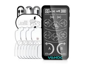 YBHOC TENS Unit and EMS Combination Muscle Stimulator with 2 Channels 4 Outputs, 24 Modes 20 Levels, Pain Management for Muscle Rehabilitation