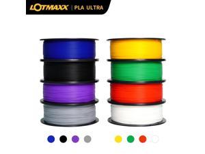 LOTMAXX PLA 3D Printer Filament 1.75mm 8 Bundle 1kg/spool 8 Pack Total 8kg (22lbs) Fit Most FDM Printers