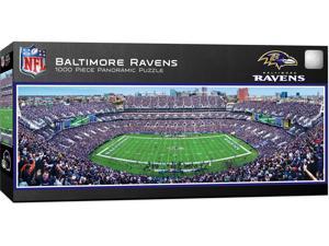 MasterPieces 1000 Piece Sports Jigsaw Puzzle  NFL Baltimore Ravens Center View Panoramic  13x39