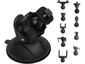 Dash Cam Suction Mount with 15+ Swivel Ball Adapters Compatible with Rexing V1, UGSHD, Falcon F170, KDLINKS, Vantrue, APEMAN, , Z-Edge, Roav, Old Shark, YI, Peztio, UGSHD and Most Dash Cameras