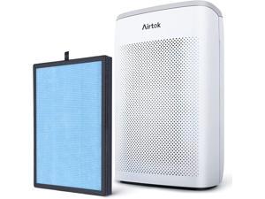 AIRTOK Hepa Air Purifiers for Home Large Room up to 1100 ft2 H13 True Filter 100% Ozone Free Air Cleaner for Smokers, Pet, Remove 99.99%Allergens, Dust, Odor, Smoke, Pollen (Available for California)