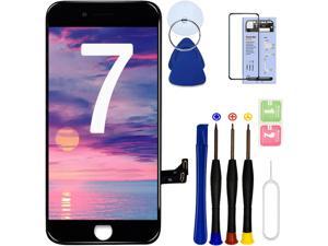 for iPhone 7 Screen Replacement47 LCD Display and 3D Touch Digitizerwith Proximity SensorFront Facing CameraEarpiece Speaker and Repair Toolsfor A1660 A1778 A1779 Black