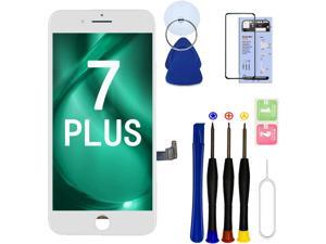 for iPhone 7 Plus Screen Replacement Kit55 Inch 3D Touch LCD Digitizer Display for iPhone 7 Pluswith Repair Tools Kit for FACE ID and sensors ComponentsWhite