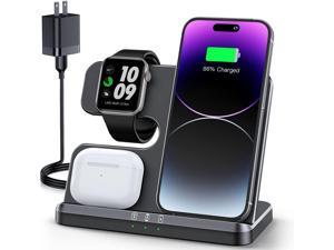 Wireless Charging Station 3 in 1 Wireless Charger for iPhone 14 13 12 11 Pro MaxX8 Charging Station for Multiple Devices for Apple Watch Ultra SE 8 7 6 5 4 3 2 for AirPods Pro 3 2
