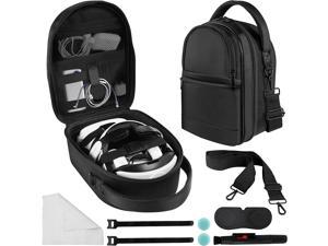 Carrying Case for Meta Oculus Quest 2 Fits Headset with Official  Elite Strap Battery Pack and Other VR Accessories Includes Lens Cover Cleaning Pen Cloth for Travel and Home Storage