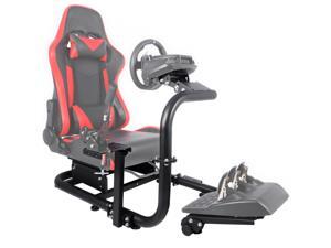 Minneer Super Driving Simulator Cockpit Fit for Logitech/Thrustmaster/Xbox Dual-Segment Adjustable Racing Wheel Stand Frame Professional Level - Racing Chair Not Included