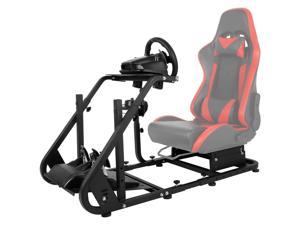 Minneer Gaming Simulator Cockpit Frame Fits All Logitech G923 G29 G920 Thrustmaster Wheels Racing Wheel Stand Compatible with Xbox One PS4 PC Not Included Steering Wheel Pedal handbrake and seat