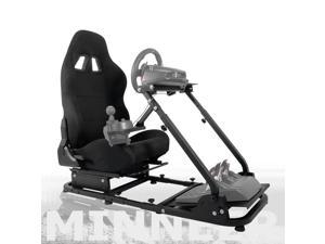 MoNiBloom Racing Steering Wheel Stand with Racing Seat, Driving Simulator  Seat with Adjustable Slide, Simulator Cockpit Fit for Logitech G25, G27