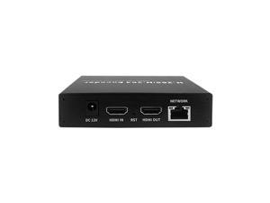 EXVIST H.265 1080P 60FPS HDMI Video Encoder w/HDMI I/O, Audio I/O, Supports HLS RTMP RTSP SRT UDP, Compatible with ONVIF/Hikvision, for IPTV Live Streaming to YouTube Facebook Vimeo etc.
