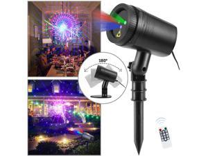 Wsirak Christmas Laser Garden Light RGB 20 Patterns Stars Shower Remote Moving LED Projector Effect Lawn Light For Holiday Decoration