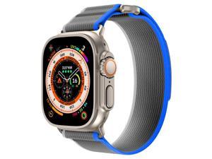 Wsirak Smart Straps Trail Loop For Apple Watch Band Ultra 49mm 45mm 44mm 42mm 41mm 40mm 38mm Adjustable Nylon Sport strap for iWatch Series 87654321SE 38  40  41 mm BlueGrey