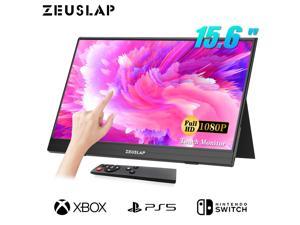 ZEUSLAP AT156 15.6 Inch Portable Touchscreen Gaming Monitor,  60HZ 1080P IPS Screen with USB-C + HDMI-Compatible Port for Laptop, Mini PC, Computer, Switch, PS4 ect.