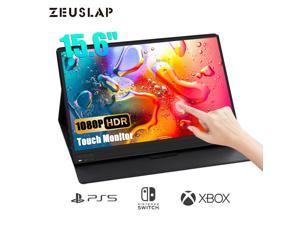 ZEUSLAP P15AT 156 Inch Touchscreen Portable Monitor 1920x1080 Full HD IPS Touch Portable Screen with HDMIcompatibleUSBC Ports for Laptop MacBook Pro PC Switch Xbox PS4 Smartphone