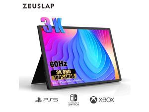 ZEUSLAP Z13K 13.5 Inch Gaming Portable Monitor, Ultra HD IPS 3K Screen for Nintendo Switch PS4 PS5 XBOX One Macbook Pro Samsung S20 DEX Extend Screen
