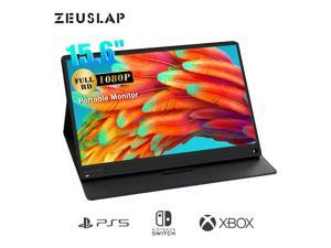 ZEUSLAP P15A 15.6 Inch Portable Monitor(60Hz), 1920x1080 Full HD IPS Portable Screen with HDMI-compatible + USB-C Ports for Laptop, MacBook Pro, PC, Switch, Xbox, PS4, Smartphone