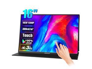 ZEUSLAP P16T 16 Inch Touchscreen Portable Monitor 19201200 60Hz 100sRGB IPS Screen Computer Gaming Monitor for Laptop Phone Switch Xbox PS45 etc