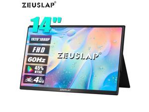 ZEUSLAP Z14P 14 Inch Ultrathin FHD Portable Gaming Monitor Full HD IPS Screen with UsbC  HDMICompatible Ports for Nintendo Switch PS4 PS5 XBOX ect