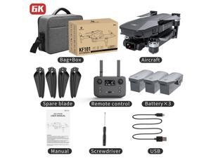 Binygo KF101 MAX GPS Drones with Camera for Adults 4K, RC Distance 5000M, 3 Axis Gimbal+EIS+Repeater, 5G FPV Foldable Quadcopter with Brushless Motor, 30Mins Flight Time 6K with three battery