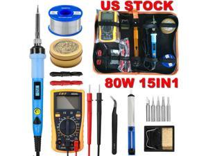 US Electric 110V Solder Wire Rosin Base Service Soldering Iron Welding Tool Kit 