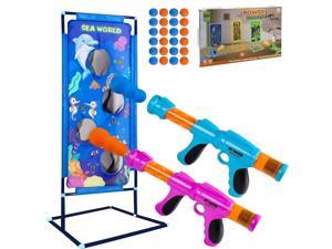 Goldprice Shooting Games for Kids 2 PK Foam Ball Popper Air Toy Guns with 2...